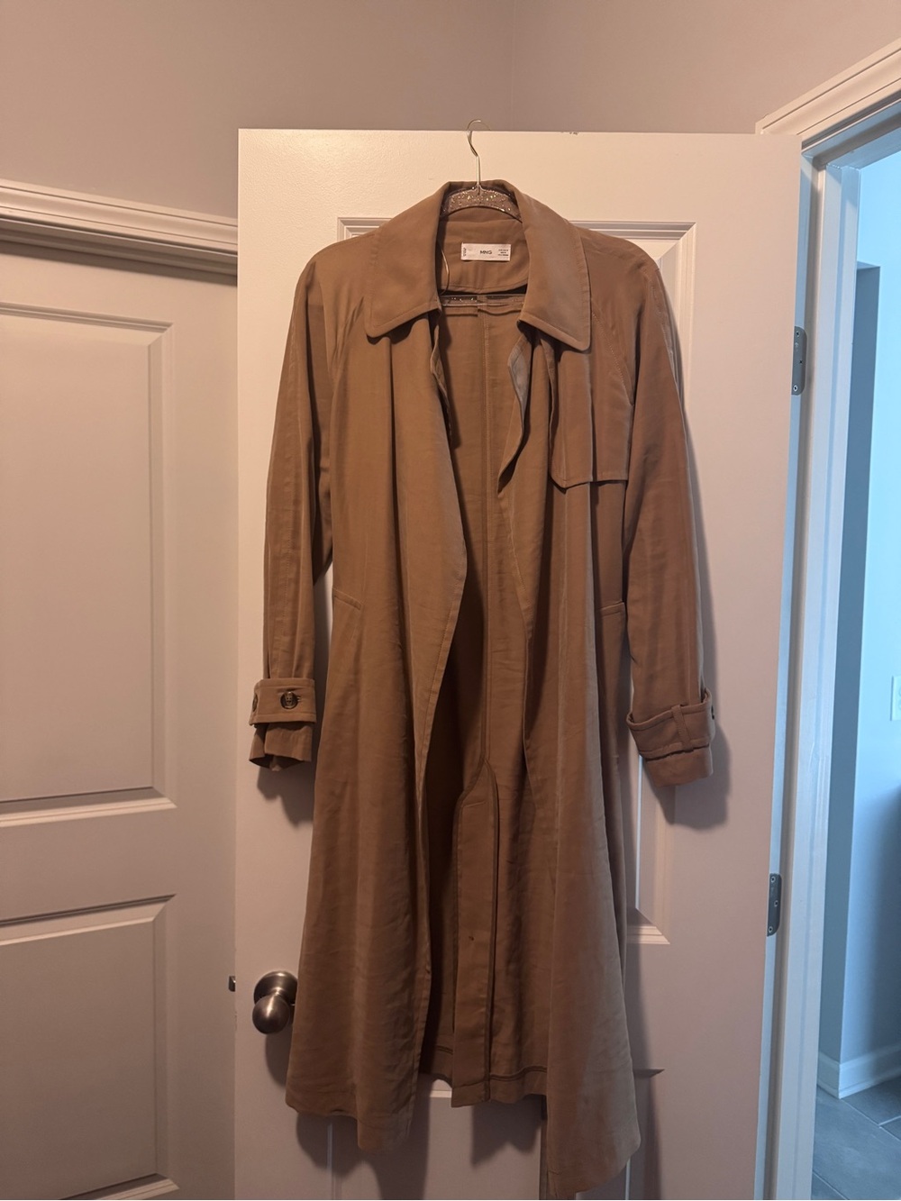 Mango Classic Camel Trench Coat